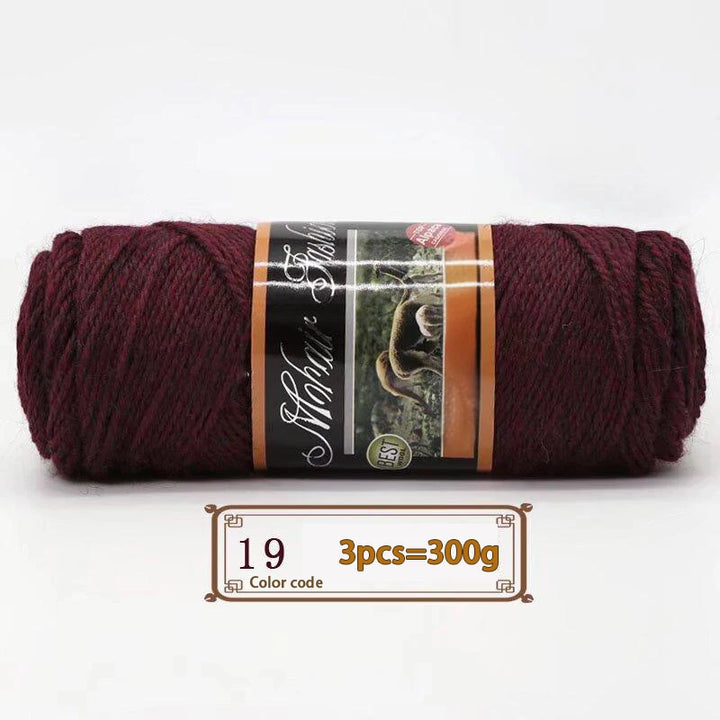 300g Colorful Mohair Alpaca Yarn – Soft Knitting Yarn for Sweaters, Scarves, Hats & DIY Crafts