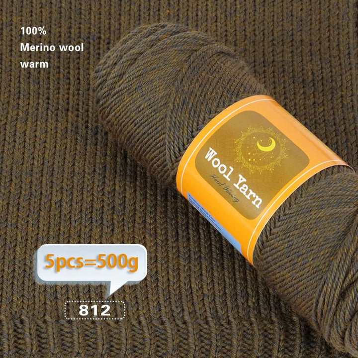 500g Colorful Alpaca Yarn – Thick Knitting Yarn for Sweaters, Coats, Scarves, Hats & Winter DIY Crafts