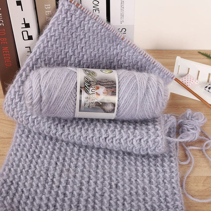 Thick Imitation Fur Yarn Ball – Soft DIY Knitting Yarn for Hats, Scarves, Coats & Shawls