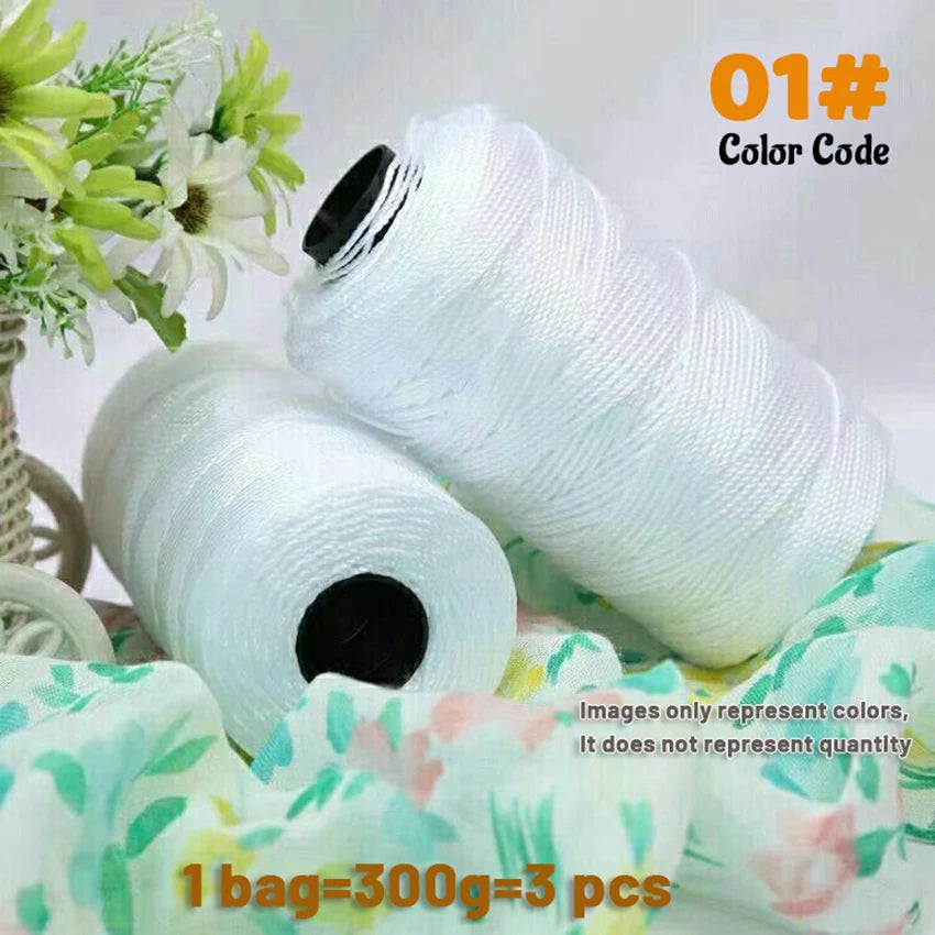 300g Summer Crochet Yarn – Handmade DIY Yarn for Hats, Bags & Home Accessories (3 Pieces/Pack)