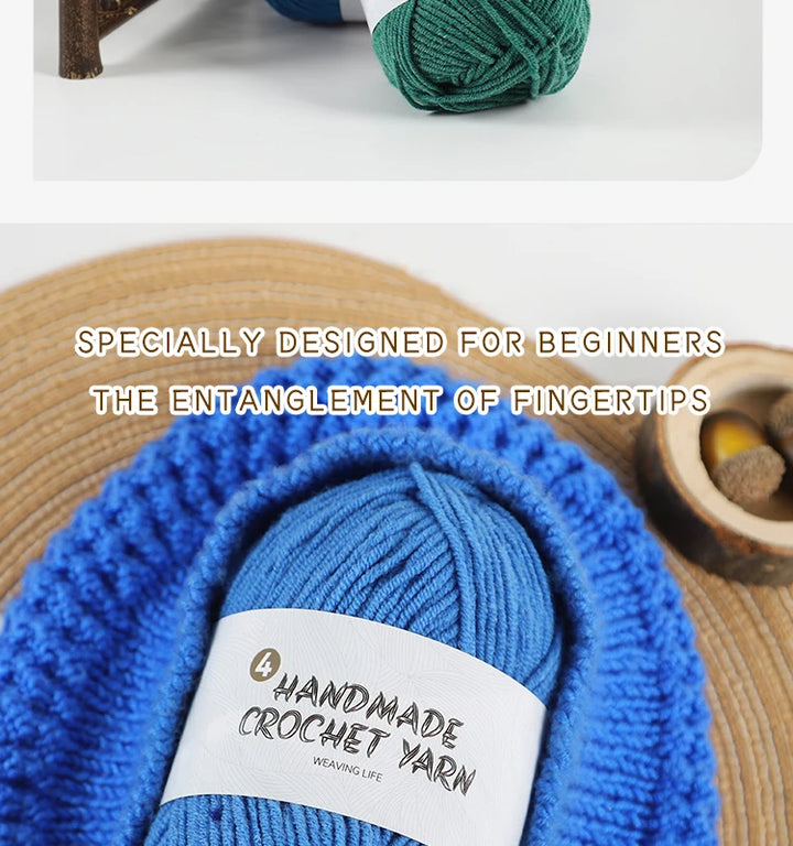 High-Quality 4-Ply Acrylic Yarn – Soft & Lightweight Knitting Yarn for Sweaters, Scarves, Coats, Gloves & DIY Crafts
