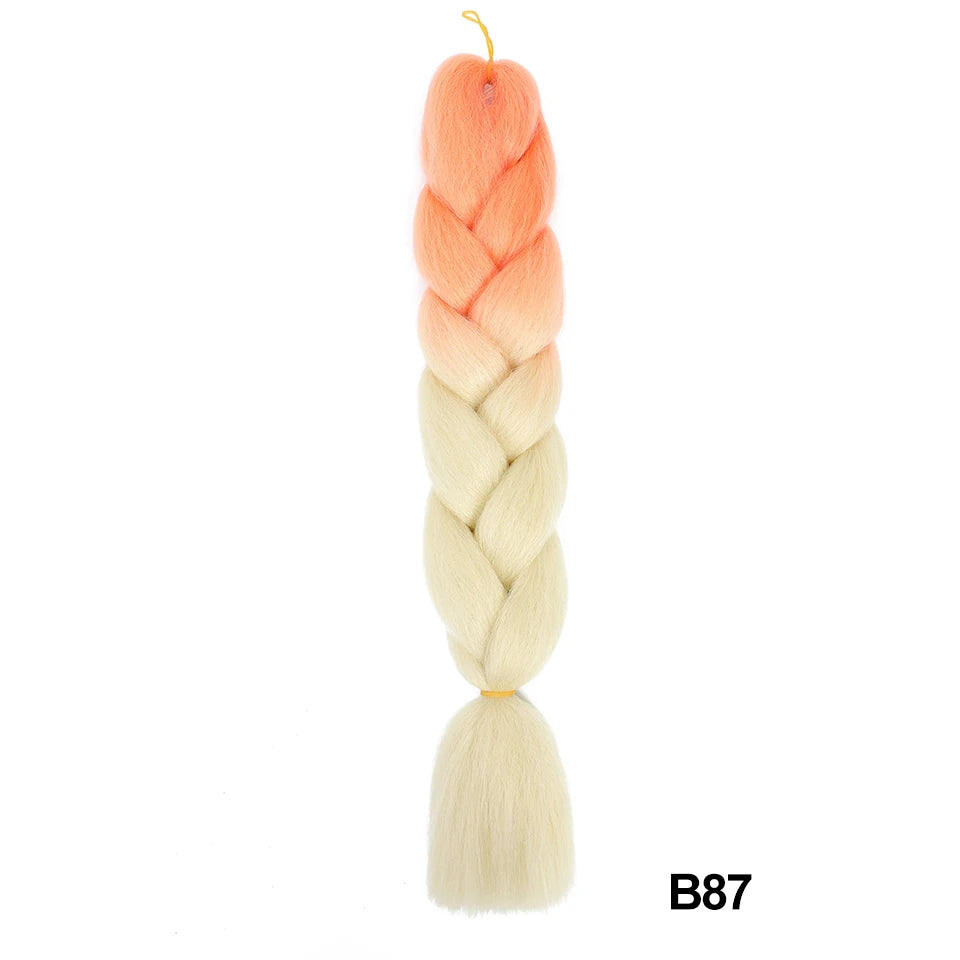 Synthetic 24 Inch 100g Ombre Jumbo Braiding Hair – Kanekalon Twist Extensions