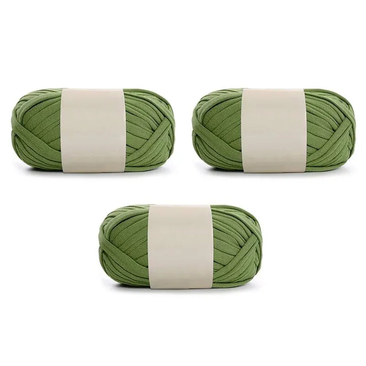 3PC 300g Thick Fabric Yarn – Soft Colored DIY Yarn for Carpets, Bags, Toys & Slippers