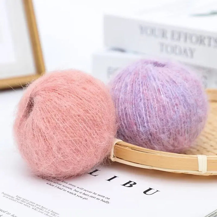 250g Long-Haired Mohair Yarn – Soft Fluffy Knitting Yarn for Sweaters, Scarves & Coats (10 Pieces/Bag)