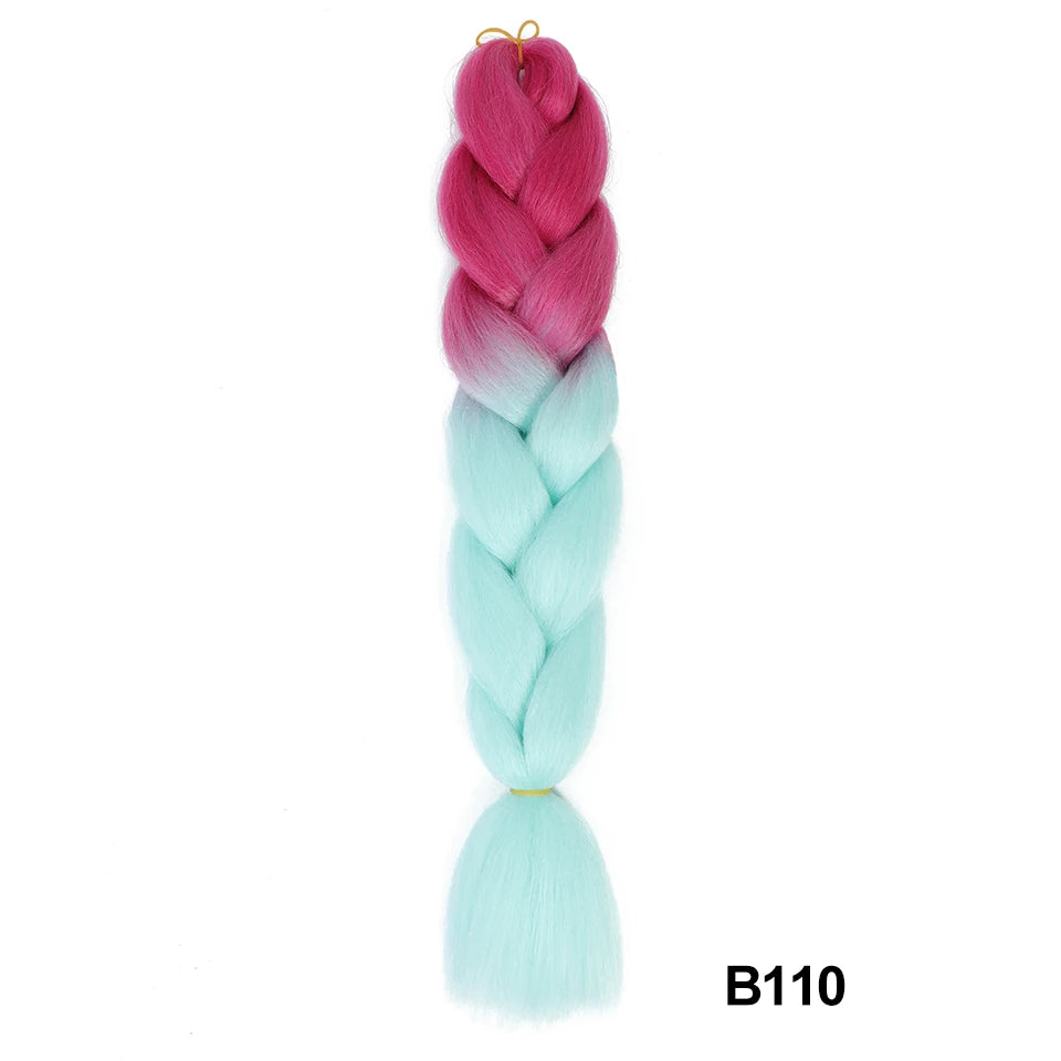 Synthetic 24 Inch 100g Ombre Jumbo Braiding Hair – Kanekalon Twist Extensions