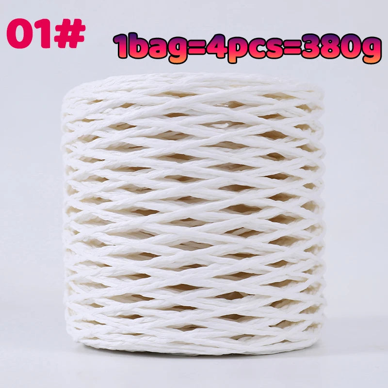 380g Bamboo Fiber Raffia Yarn – Straw Paper Yarn for Summer Hats, Bags & DIY Crafts