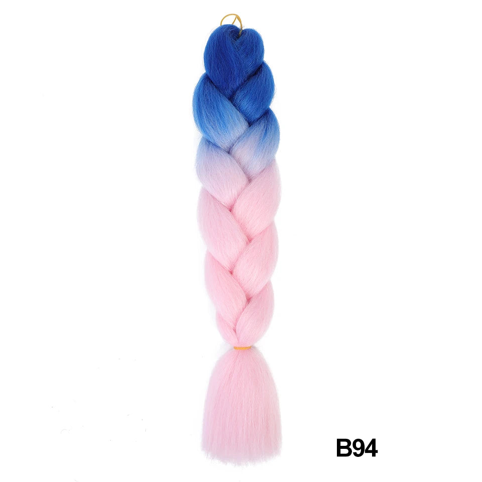 Synthetic 24 Inch 100g Ombre Jumbo Braiding Hair – Kanekalon Twist Extensions
