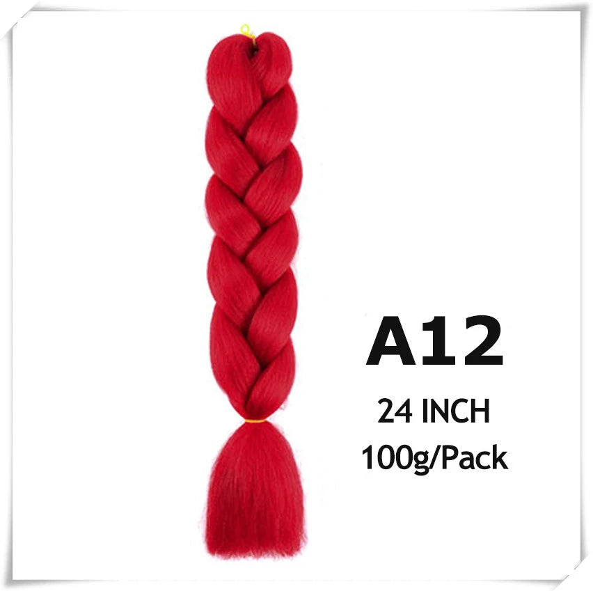 Pre-Stretched Jumbo Braiding Hair – 24 Inch Ombre Purple Synthetic Crochet Extensions for Women