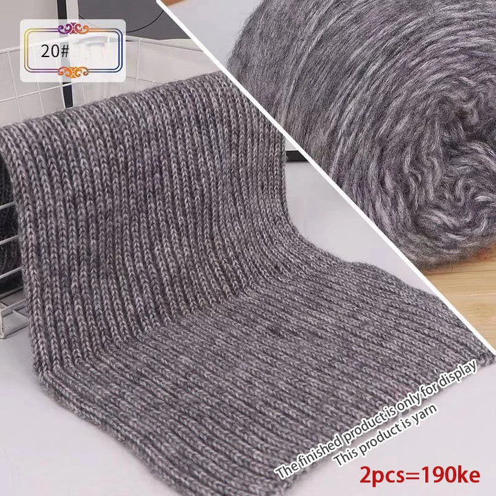 190g Rainbow Gradient Mohair Yarn – Long Section Dyed Spray Yarn for Sweaters, Shawls & Scarves (2 Pieces/Pack)