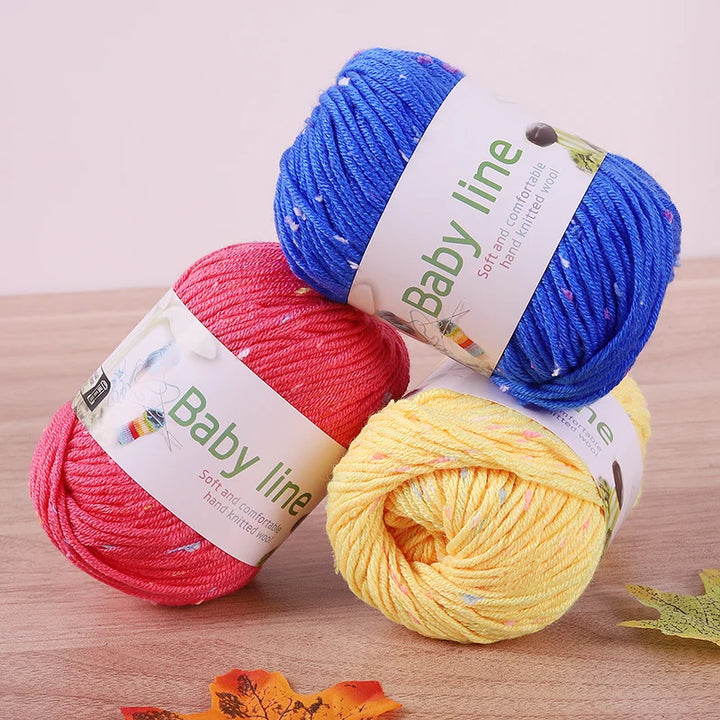 480g Star Dot Multicolor Yarn – Medium-Thick Knitting Yarn for Sweaters, Scarves & Hats (10 Pieces/Pack)