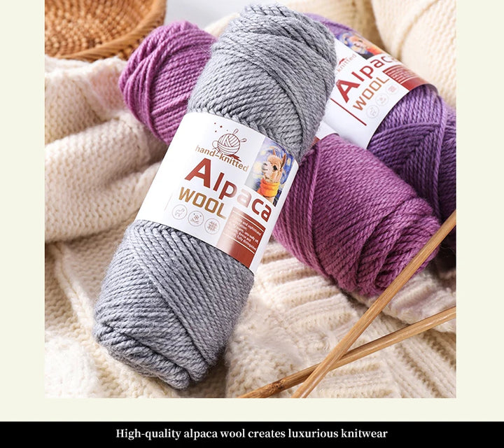 500g Alpaca Wool 245 Stick Stitch Yarn (5 Pieces) – Thick Knitting Yarn for Sweaters, Coats, Blankets & DIY Crafts