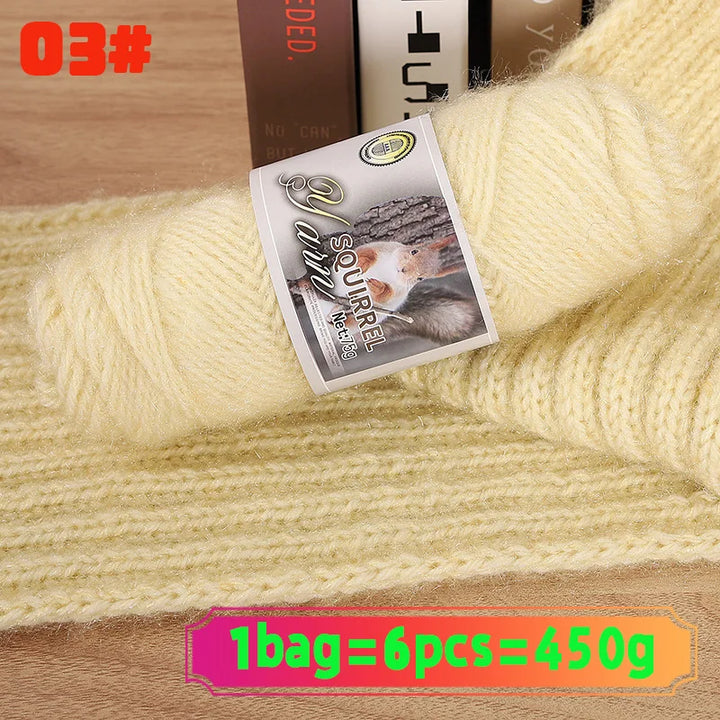Thick Imitation Fur Yarn Ball – Soft DIY Knitting Yarn for Hats, Scarves, Coats & Shawls