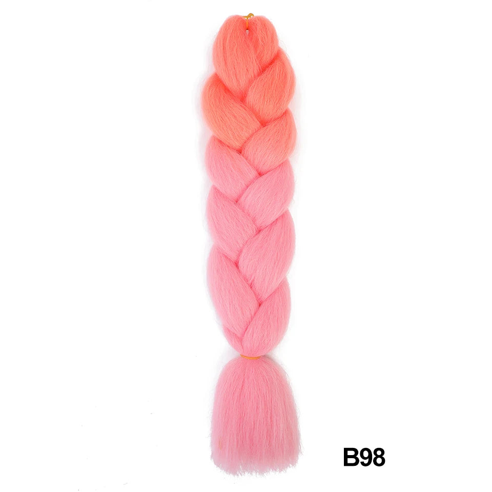 Synthetic 24 Inch 100g Ombre Jumbo Braiding Hair – Kanekalon Twist Extensions