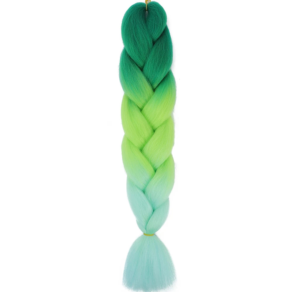 24 Inch Jumbo Braids Extensions – Synthetic Afro Ombre Kanekalon Braiding Hair for Children 22