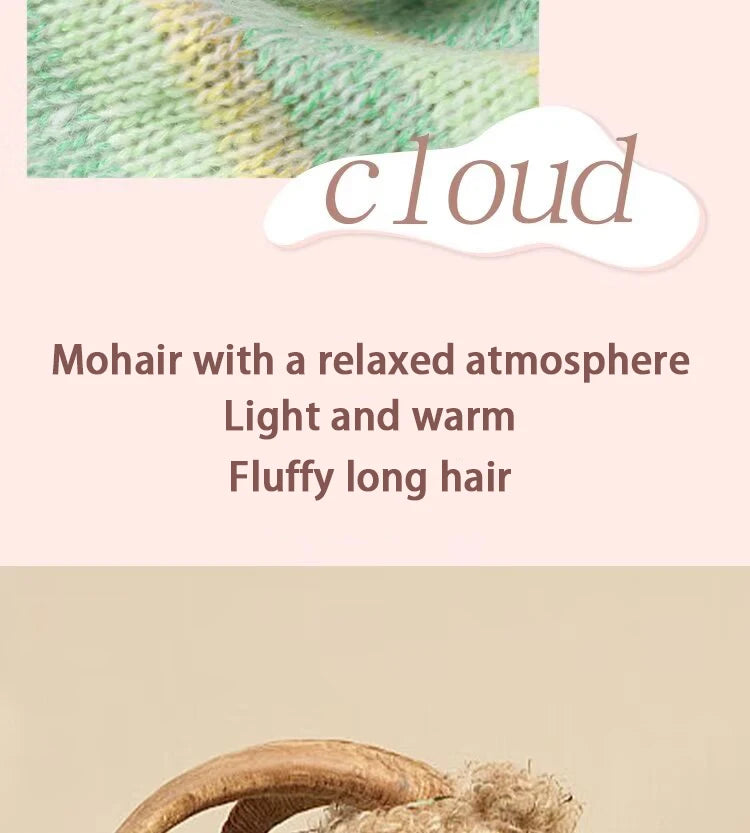 300g Gradient Alpaca Mohair Yarn Set (6 Pieces) – Soft Lightweight Knitting Yarn for Sweaters, Shawls, Hats & Scarves