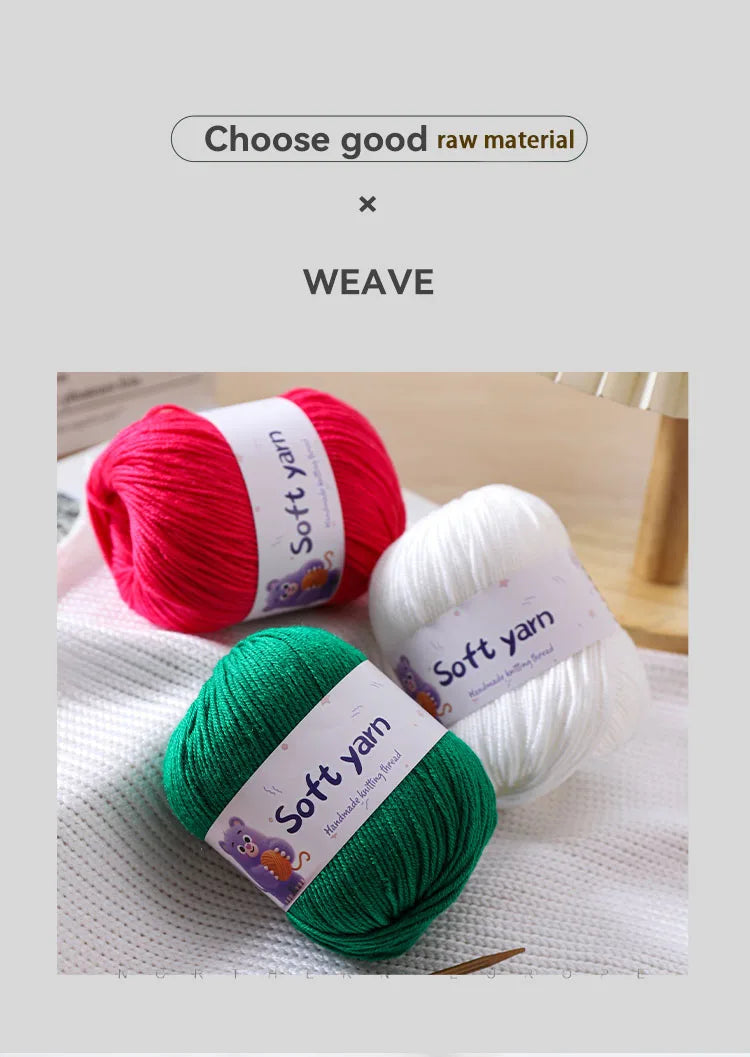 300g Soft Thin Yarn Balls – Lightweight Hand-Knitting Yarn for Sweaters, Hats, Scarves & DIY Crafts (6pcs Pack)