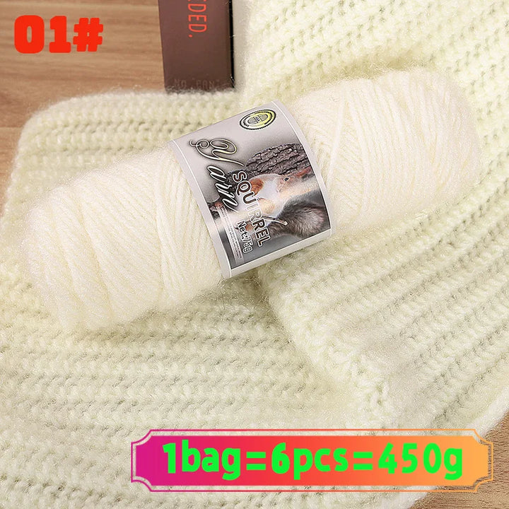 Thick Imitation Fur Yarn Ball – Soft DIY Knitting Yarn for Hats, Scarves, Coats & Shawls