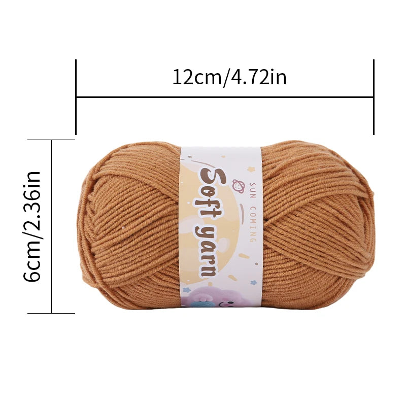 240g Medium-Thin Combed Yarn – Soft DIY Knitting & Crochet Yarn Balls (6 Pieces / Pack)