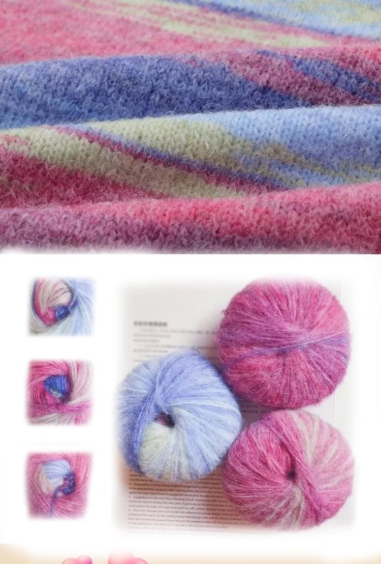 250g Oil Painting Gradient Alpaca Yarn – Soft Knitting & Crochet Yarn for Sweaters, Scarves, Hats & Shawls (10pcs)