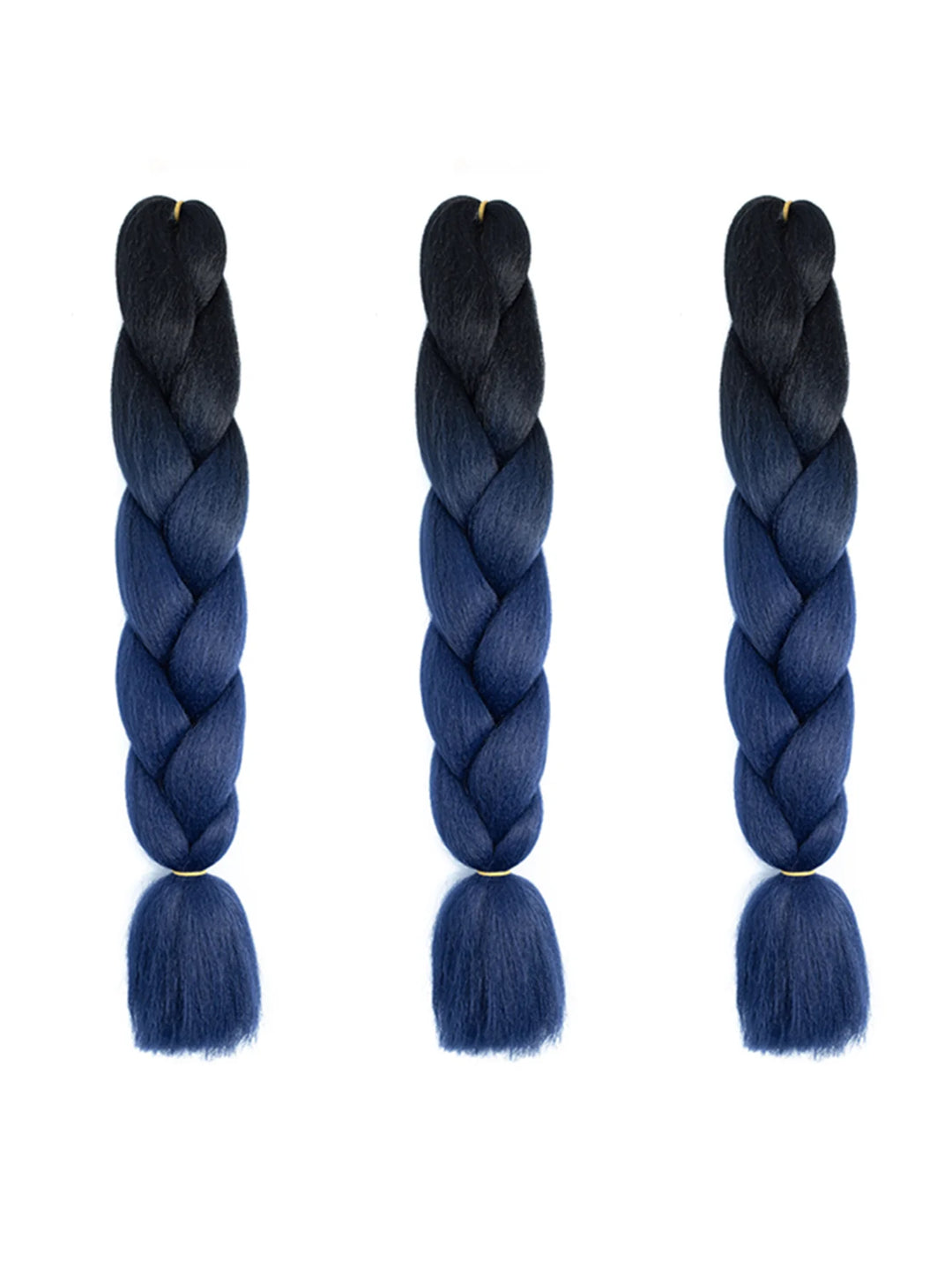 3 Packs 24 Inch Rainbow Braiding Hair Extensions – Ombre Synthetic Jumbo Braid Hair for Crochet Braids (Rose Red)