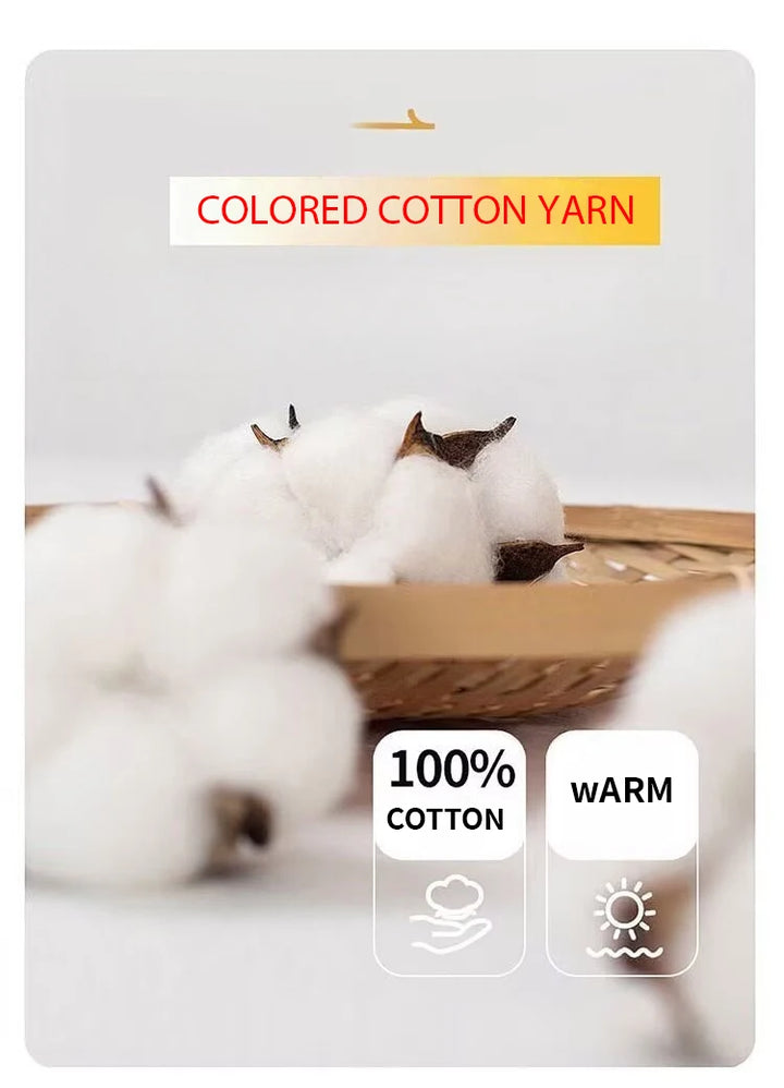 300g 100% Cotton Rainbow Section-Dyed Yarn – Retro Knitting Yarn for Sweaters, Scarves, Hats & DIY Accessories