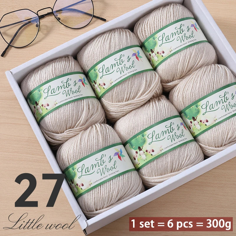 Very Soft Lamb Wool Yarn – Medium-Thick High-Quality Wool for Knitting Sweaters, Scarves & Accessories