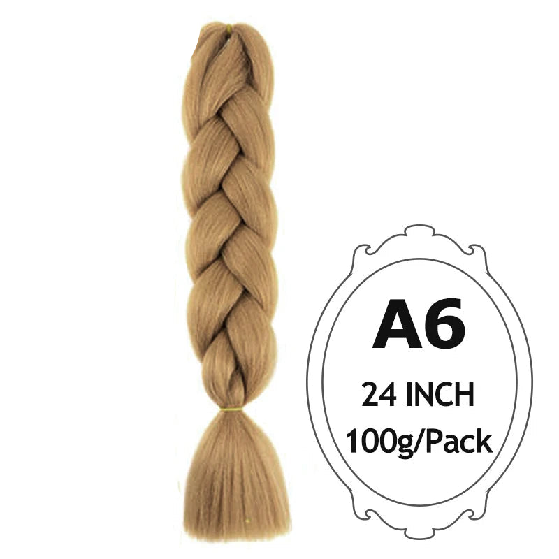 Synthetic Braiding Hair Extensions – Ombre Jumbo Braid Hair for Women, Wholesale DIY Hairstyle (Pink, Purple, Yellow)
