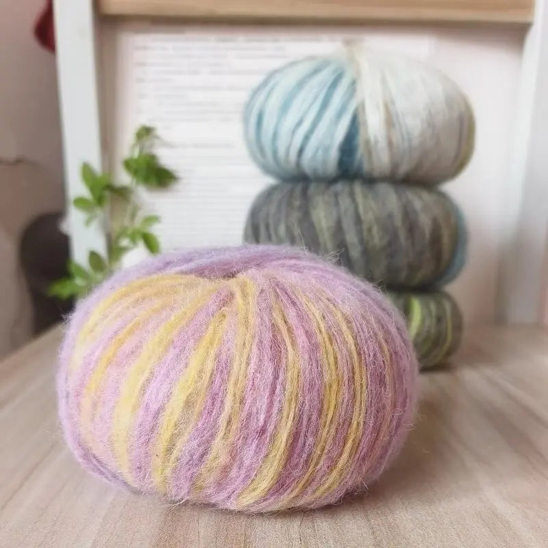 250g Oil Painting Gradient Alpaca Yarn – Soft Knitting & Crochet Yarn for Sweaters, Scarves, Hats & Shawls (10pcs)
