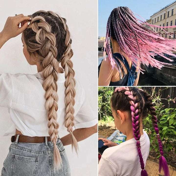 Synthetic 24 Inch 100g Ombre Jumbo Braiding Hair – Kanekalon Twist Extensions