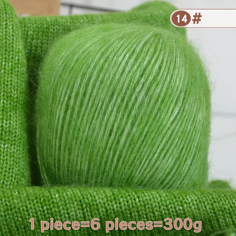 300g High-Quality Cashmere Yarn – Lightweight Multi-Color Yarn for Sweaters, Jackets, Scarves & Hats (6pcs Pack)