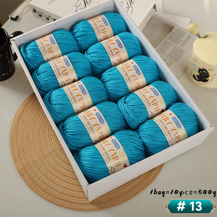 Soft Wool Blended 6-Strand Yarn – Skin-Friendly Knitting Yarn for Sweaters & Crafts