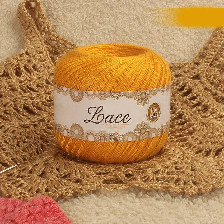 200g No. 8 Pearl Lace Yarn (4 Skeins) – Fine Crochet & Knitting Yarn for Shawls, Summer Sweaters, Scarves & Hats