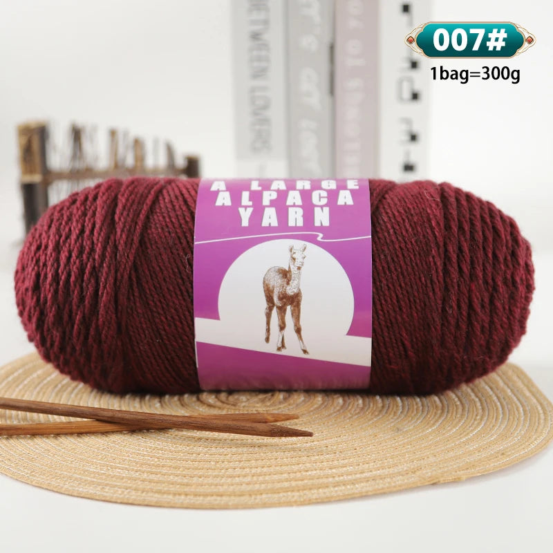Large Skeins of Medium-Thick Alpaca Yarn – Beginner-Friendly Knitting Yarn for Sweaters, Scarves & Gloves