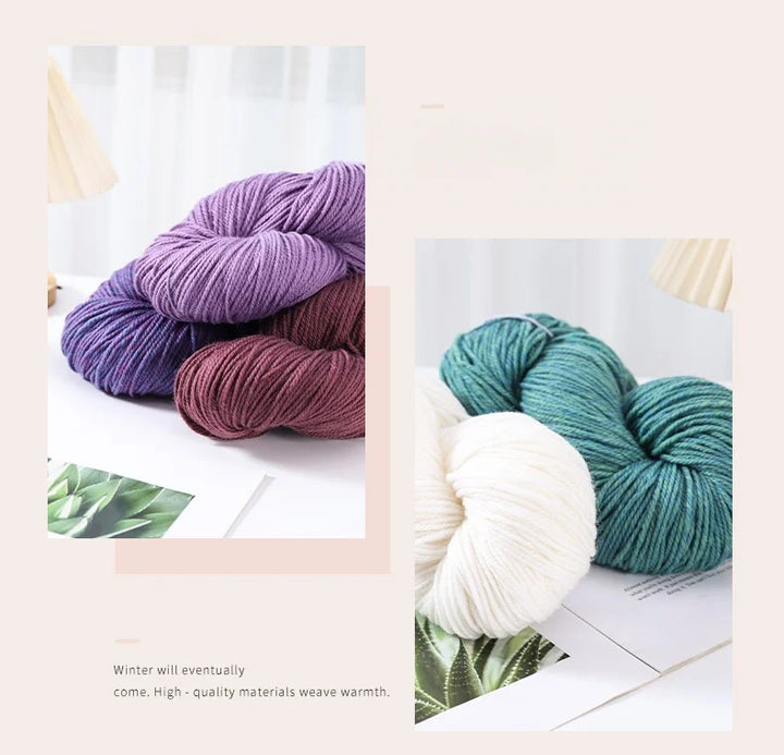 600g Thick Alpaca Wool Yarn Set (2 Pieces) – Premium Knitting Yarn for Sweaters, Scarves, Hats & DIY Crafts