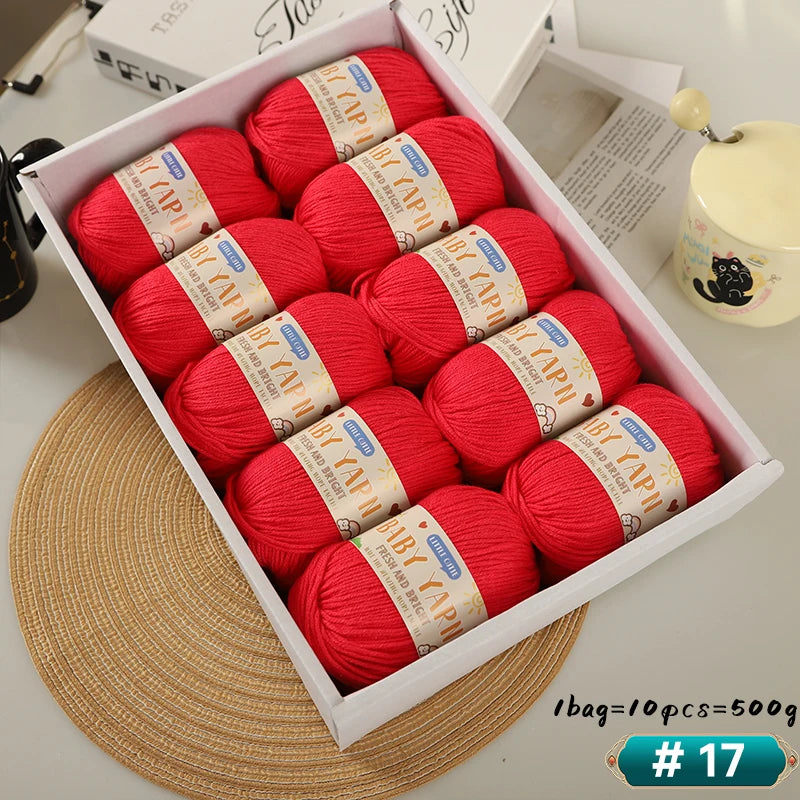 Soft Wool Blended 6-Strand Yarn – Skin-Friendly Knitting Yarn for Sweaters & Crafts