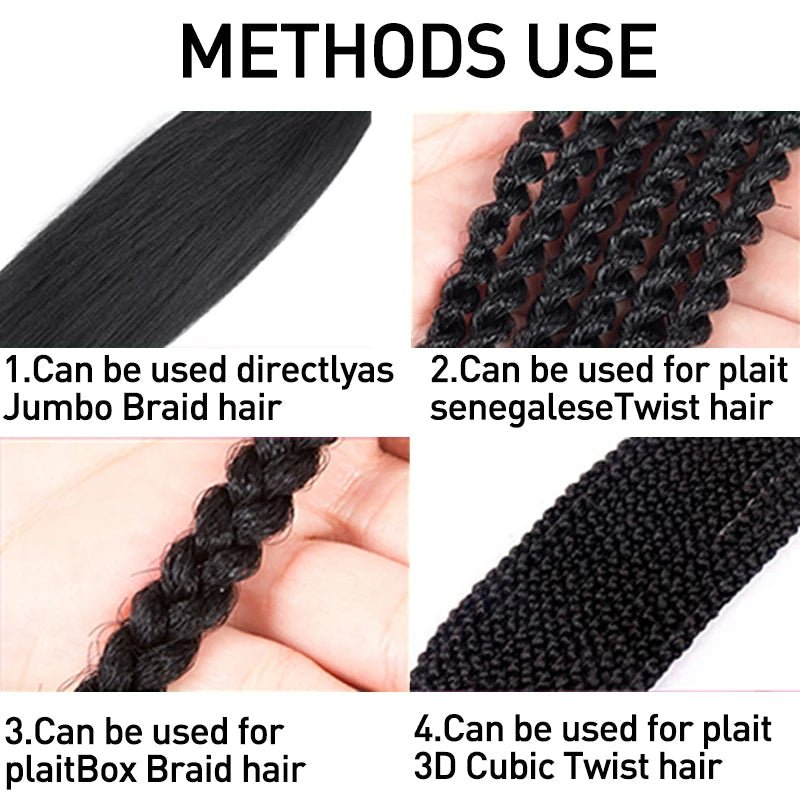 Illustration of hair extensions with text explaining their uses