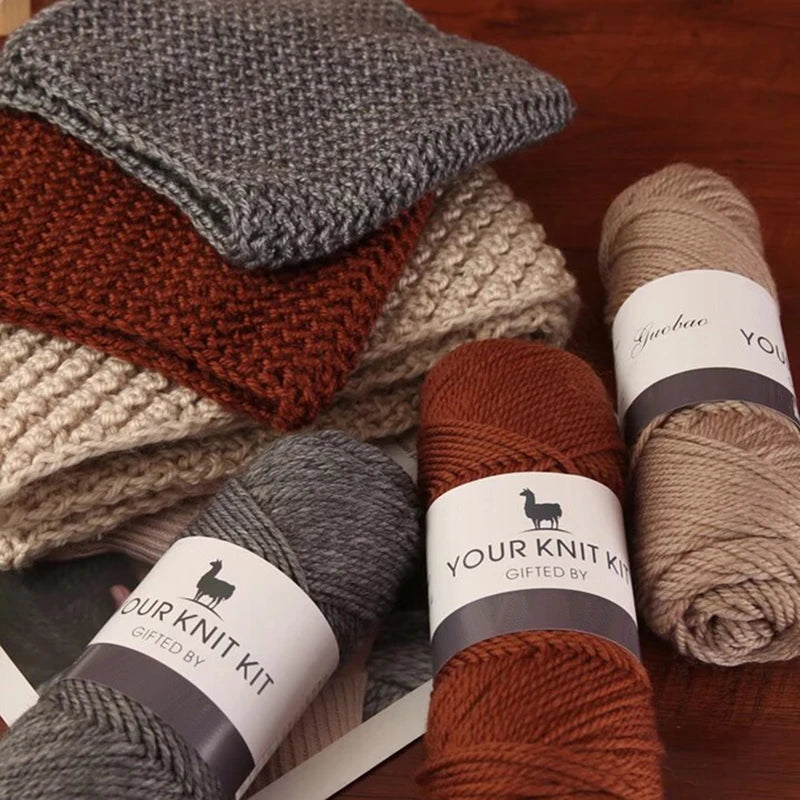 400g Alpaca Wool Yarn – Thick Pure Wool Knitting Yarn for Sweaters, Shawls & Scarves (4 Pieces/Pack)