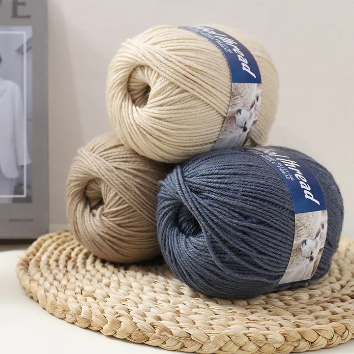 500g Fine Wool & Sheep Cashmere Yarn – Soft Warm Knitting Yarn (6 Pieces/Pack)