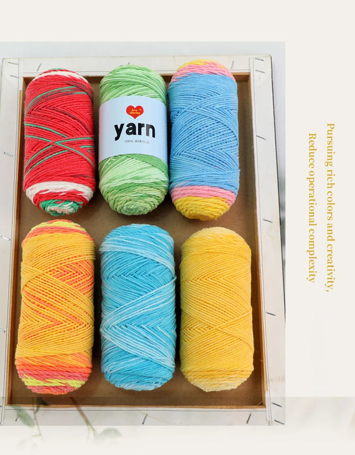 300g Rainbow Gradient Acrylic Yarn Set (3 Pieces) – Medium-Thick Knitting Yarn for Sweaters, Scarves, Hats & DIY Crafts