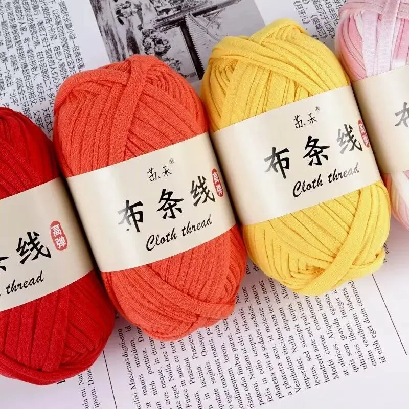 3PC 300g Thick Fabric Yarn – Soft Colored DIY Yarn for Carpets, Bags, Toys & Slippers