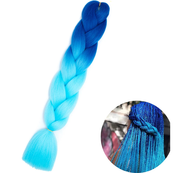 24” Synthetic Yaki Braids – Kanekalon Ombre Jumbo Braiding Hair Extensions 22