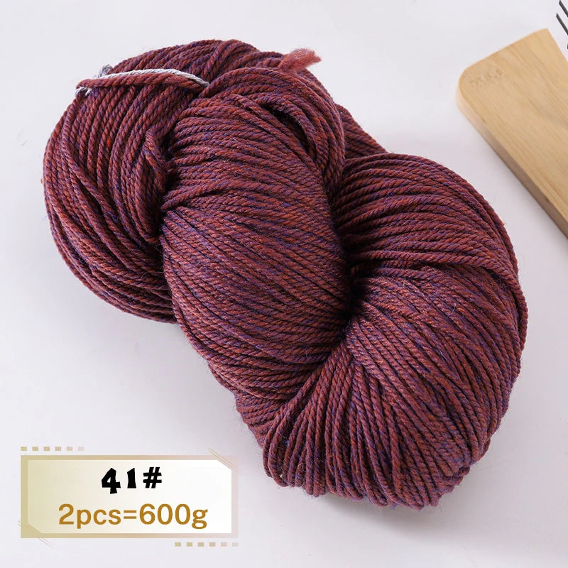 600g Thick Alpaca Wool Yarn Set (2 Pieces) – Premium Knitting Yarn for Sweaters, Scarves, Hats & DIY Crafts