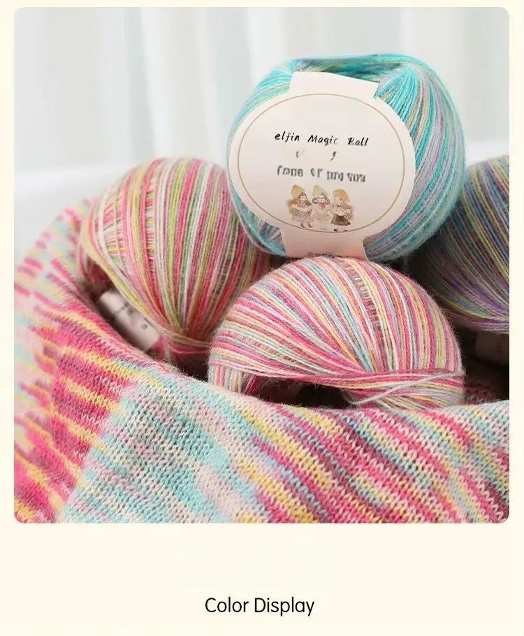 300g Premium Gradient Fine Wool Yarn – Soft Knitting & Crochet Yarn for Sweaters, Scarves, Hats & Shawls (DIY Craft Yarn Balls)
