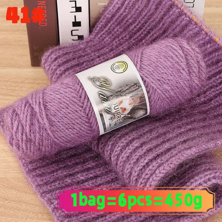 Thick Imitation Fur Yarn Ball – Soft DIY Knitting Yarn for Hats, Scarves, Coats & Shawls