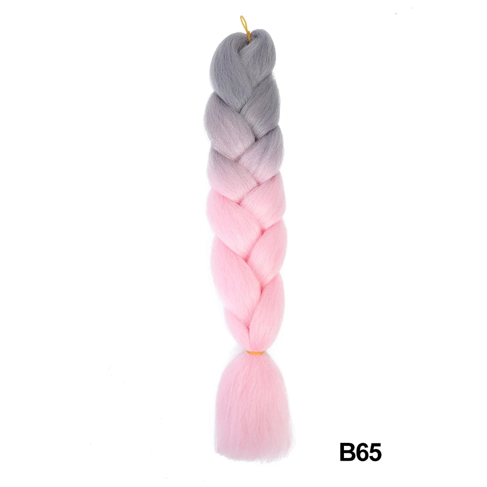 Synthetic 24 Inch 100g Ombre Jumbo Braiding Hair – Kanekalon Twist Extensions