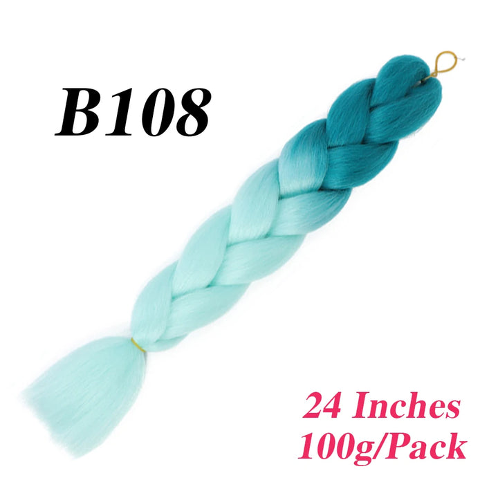 24 Inch Jumbo Braiding Hair – Afro Ombre Synthetic Extensions for Children’s Braids (100g) 33