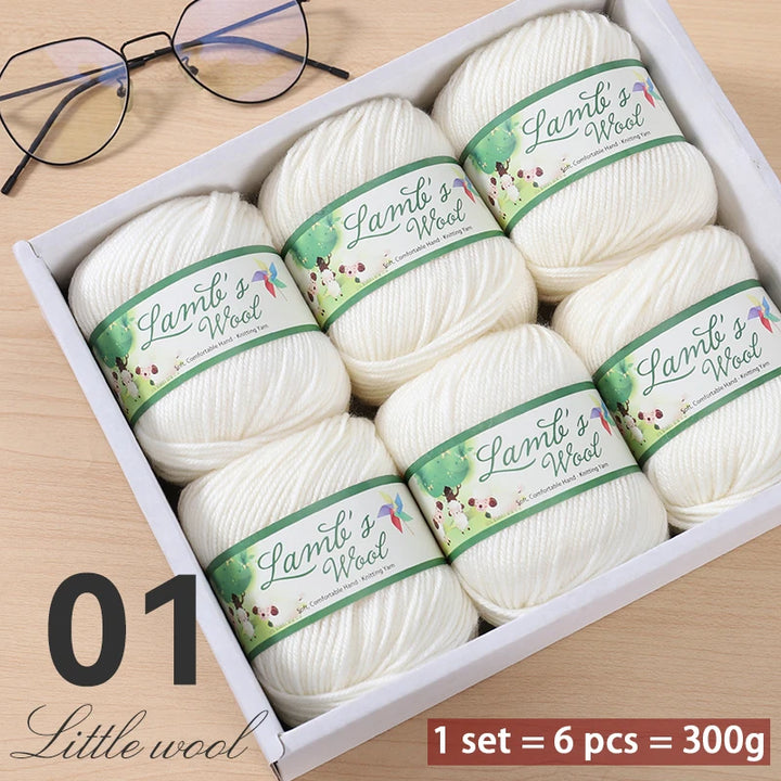 Very Soft Lamb Wool Yarn – Medium-Thick High-Quality Wool for Knitting Sweaters, Scarves & Accessories
