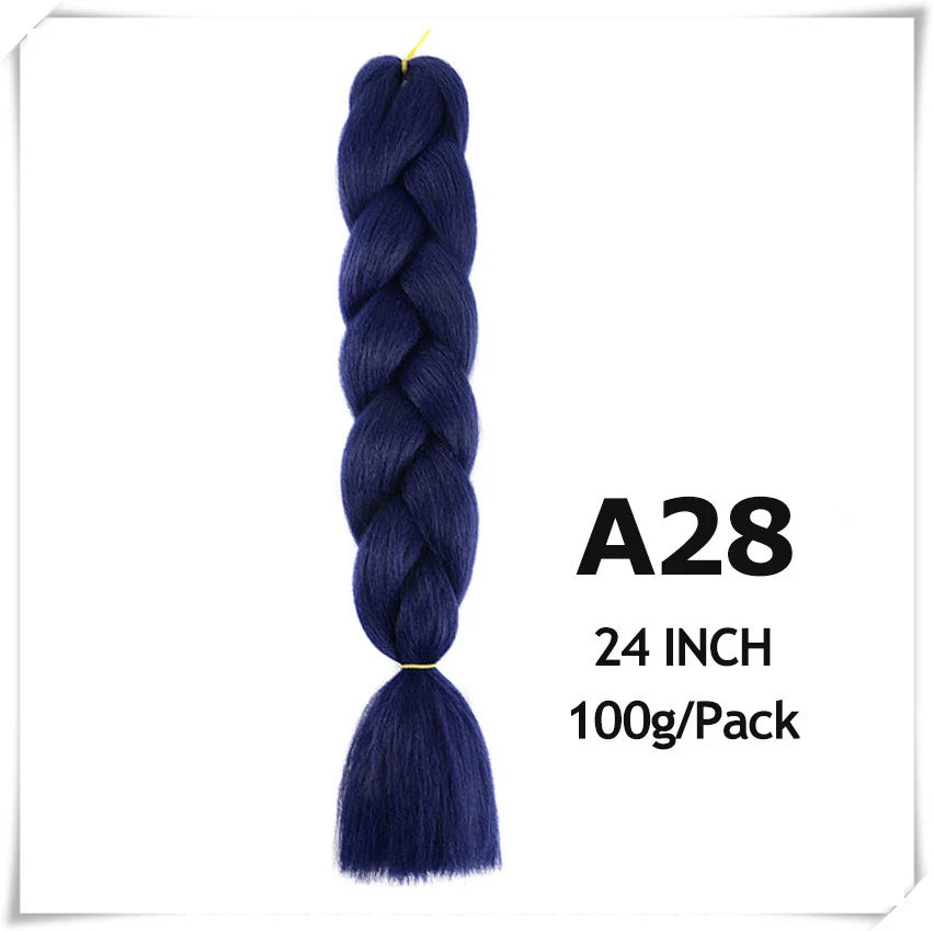 Pre-Stretched Jumbo Braiding Hair – 24 Inch Ombre Purple Synthetic Crochet Extensions for Women