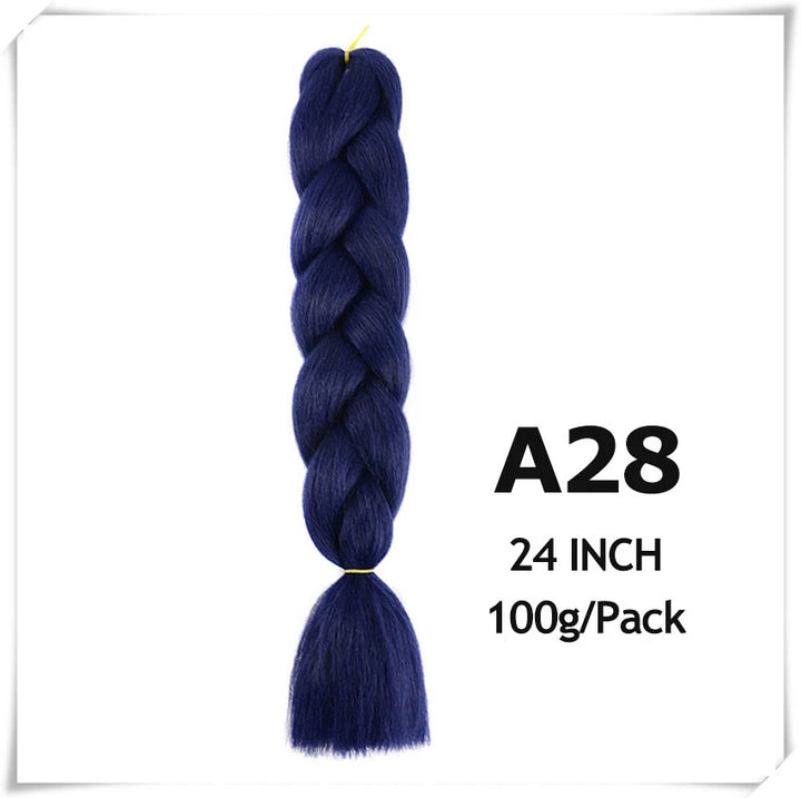 Pre-Stretched Jumbo Braiding Hair – 24 Inch Ombre Purple Synthetic Crochet Extensions for Women