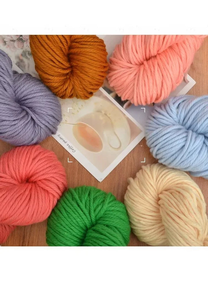 500g Extra Thick Polyester Yarn (2 Skeins) – Chunky Knitting Yarn for Sweaters, Hats, Cushions & DIY Crafts